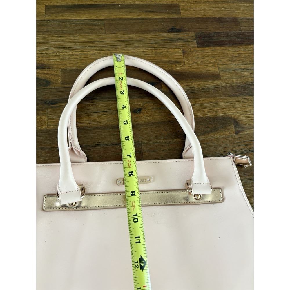 Juicy Couture Light pink Satchel Handbag Tote Bag Rose gold Trim & Zipper Lined - Picture 6 of 16